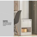 Ver imagem 7 de Mesa Escrivaninha Home Office com Armario Quarto Sala Escritorio Estante Livros Morada Cor Branco