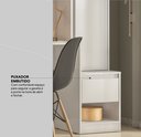 Ver imagem 7 de Mesa Escrivaninha Home Office com Armario Quarto Sala Escritorio Estante Livros Morada Cor Branco