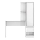Ver imagem 3 de Mesa Escrivaninha Home Office com Armario Quarto Sala Escritorio Estante Livros Morada Cor Branco