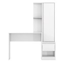 Ver imagem 3 de Mesa Escrivaninha Home Office com Armario Quarto Sala Escritorio Estante Livros Morada Cor Branco