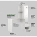 Ver imagem 6 de Mesa Escrivaninha Home Office com Armario Quarto Sala Escritorio Estante Livros Morada Cor Branco