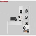 Ver imagem 5 de Mesa Escrivaninha Home Office com Armario Quarto Sala Escritorio Estante Livros Morada Cor Branco