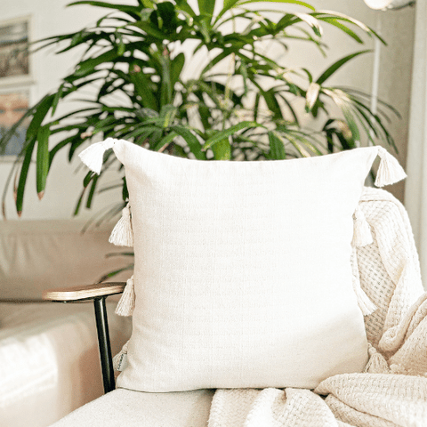 Capa para Almofada Quadrada - Linho Off-white Almofadas Estilo