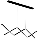 Ver imagem 1 de Luminária Pendente Teto 110cm X 92cm Linear Dupla Wave Raio Ondas Minimalista Gimpo Kjdd-l-140:preto