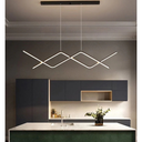 Ver imagem 7 de Luminária Pendente Teto 110cm X 92cm Linear Dupla Wave Raio Ondas Minimalista Gimpo Kjdd-l-140:preto
