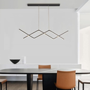 Ver mais imagens de Luminária Pendente Teto 110cm X 92cm Linear Dupla Wave Raio Ondas Minimalista Gimpo Kjdd-l-140:preto