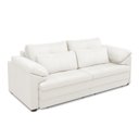 Ver imagem 2 de Sofá Retrátil Manual Sala de Estar Nolan Bipartido 250cm Conforto Premium em Couro Branco G58 - Gran