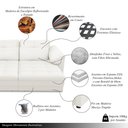 Ver imagem 3 de Sofá Retrátil Manual Sala de Estar Nolan Bipartido 250cm Conforto Premium em Couro Branco G58 - Gran