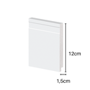 Ver imagem 2 de Rodapé Poliestireno 12cm Frisado Branco 51012 Arquitech