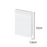 Rodapé Poliestireno 12cm Frisado Branco 51012 Arquitech - 2