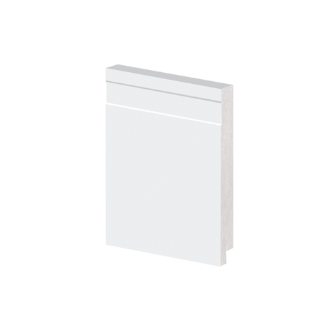 Rodapé Poliestireno 12cm Frisado Branco 51012 Arquitech