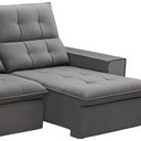 Ver imagem 6 de Sofá Retrátil Reclinável para Sala 3 Lugares 210cm Vincent F04 Veludo Cinza Claro - Lyam Decor