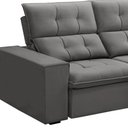Ver imagem 5 de Sofá Retrátil Reclinável para Sala 3 Lugares 210cm Vincent F04 Veludo Cinza Claro - Lyam Decor