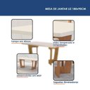 Ver imagem 3 de Mesa de Jantar Liz 180x90cm Vidro 40mm Cinamomo Off White com Kit 6 Cadeiras Veludo Palha - Valdemó