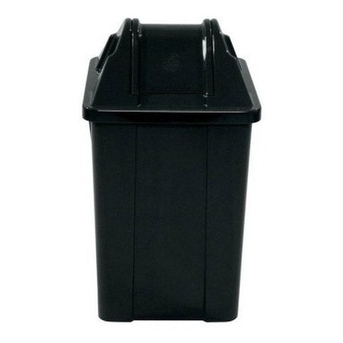 Cesto Quadrado Com Tampa Vai-vem 100 Litros:Preto