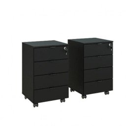 Kit 2 Gaveteiros Volantes 4 Gavetas KUGV44 Kuadra Yescasa Preto/Ônix - 2 Kit 2 Gaveteiros Volantes 4 Gavetas KUGV44 Kuadra Yescasa Preto/Ônix - 2