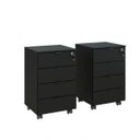 Ver imagem 2 de Kit 2 Gaveteiros Volantes 4 Gavetas Kugv44 Kuadra Espresso Móveis