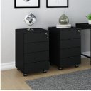 Ver imagem 1 de Kit 2 Gaveteiros Volantes 4 Gavetas Kugv44 Kuadra Espresso Móveis