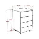 Ver imagem 3 de Kit 2 Gaveteiros Volantes 4 Gavetas Kugv44 Kuadra Espresso Móveis