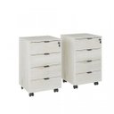 Ver imagem 2 de Kit 2 Gaveteiros Volantes 4 Gavetas Kugv44 Kuadra Espresso Móveis