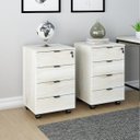 Ver imagem 1 de Kit 2 Gaveteiros Volantes 4 Gavetas Kugv44 Kuadra Espresso Móveis