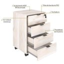 Ver imagem 6 de Kit 2 Gaveteiros Volantes 4 Gavetas Kugv44 Kuadra Espresso Móveis