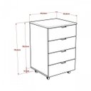 Ver imagem 3 de Kit 2 Gaveteiros Volantes 4 Gavetas Kugv44 Kuadra Espresso Móveis