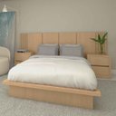 Ver imagem 1 de Cama Casal 2 Mesas C/ 2 Gavetas e Cabeceira sob Medida Mdf Cor:carvalho Malva