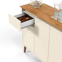 Ver imagem 3 de Buffet 3 Portas 1 Gaveta Pés em Madeira Maciça Off White Freijó Veneza e J