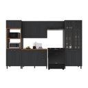 Ver imagem 2 de Armário de Cozinha Modulada Completa Fidelitá Nara 100% MDF 5 Peças 350cm 16 Portas 2 Gavetas com