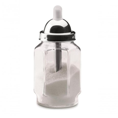 Açucareiro de Vidro com Dosador 230g Pote para Servir Açucar Mesa Chá Café Casa Cozinha