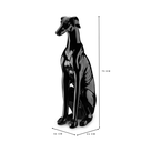 Ver imagem 4 de Escultura Estátua Decorativa Moderna Cachorro Galgo Grande 75cm:preto Brilho
