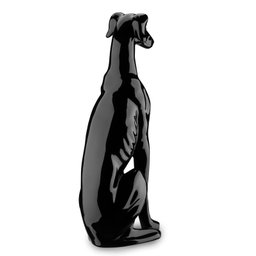 Escultura Estátua Decorativa Moderna Cachorro Galgo Grande 75cm:preto Brilho - 2