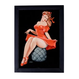 Lindo quadro Pin up decoração anos 50 24x33cm p8151 - 1