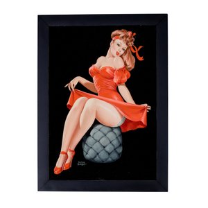 Lindo quadro Pin up decoração anos 50 24x33cm p8151