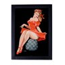 Lindo quadro Pin up decoração anos 50 24x33cm p8151 - 1