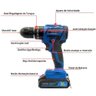 Parafusadeira Furadeira sem Fio 36v 2 Baterias 340w Bivolt - 3