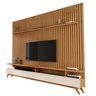 Rack Vivare 2.2 Wood com Painel para Tv até 85 Versátil Ripado Verdadeiro 2.2x2.2 Nature/off White - 1
