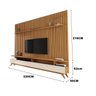 Rack Vivare 2.2 Wood com Painel para Tv até 85 Versátil Ripado Verdadeiro 2.2x2.2 Nature/off White - 3