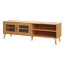 Ver imagem 3 de Rack 160cm c/ 2 Portas de Vidro Canelado - Carvalho Rose
