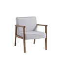 Ver imagem 2 de Poltrona Decorativa Madeira Maciça Jequitibá Assento com Persintas Elásticas e Algodão Julia