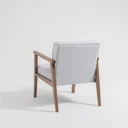 Ver imagem 6 de Poltrona Decorativa Madeira Maciça Jequitibá Assento com Persintas Elásticas e Algodão Julia