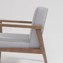 Ver imagem 7 de Poltrona Decorativa Madeira Maciça Jequitibá Assento com Persintas Elásticas e Algodão Julia