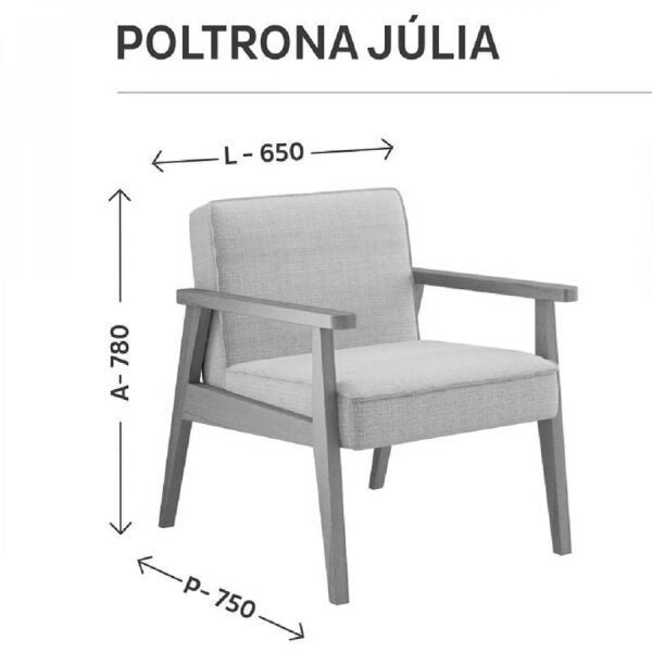 Poltrona Madeira Maciça Julia - 3