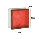 Ver imagem 5 de Tijolo de Vidro 19 X 19 X 8 Cm Vermelho 6 Unidades Tradestar