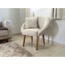 Ver imagem 4 de Kit 2 Cadeira Poltronas Resistente para Salão Decorativa Pés de Madeira Resistente Luxo Moblan Decor