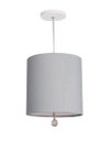 Ver imagem 1 de Luminária Pendente Com Cristal Cúpula Cinza 25x25 1E27
