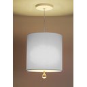 Ver imagem 2 de Luminária Pendente Com Cristal Cúpula Cinza 25x25 1E27