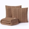 Kit 4 pecas peseiras mantas Trancas king cobre - 2