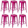 KIT - 6 x banquetas altas Iron Tolix - 76 cm - Rosa pink - 1